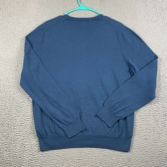 Brooks Brothers Supima Cotton V-Neck Lightweight Pullover Sweater Men's M Blue - Picture 9 of 9